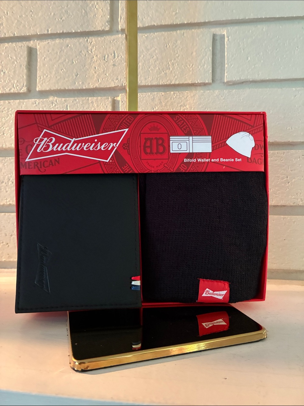 Budweiser Wallet and Beanie Accessory Gift Set